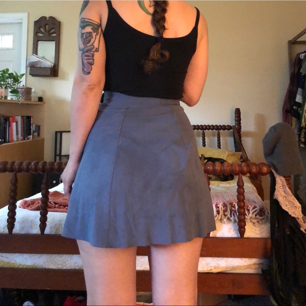Faux suede skirt